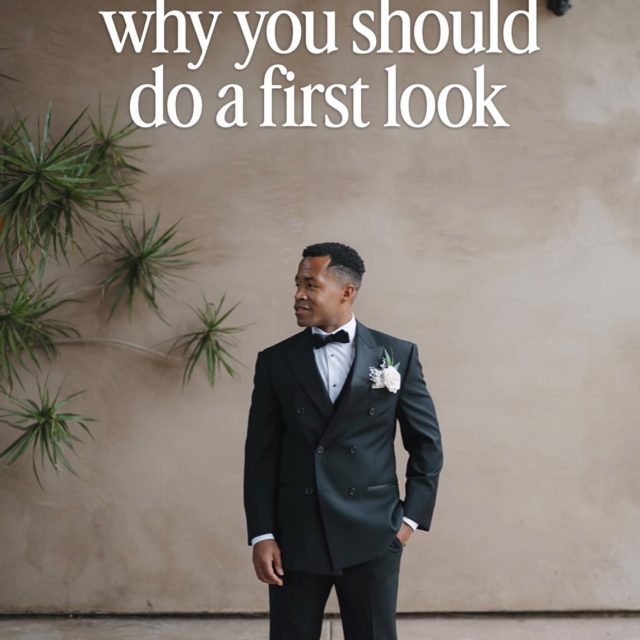 Here’s why first looks actually make your day more special, not less:

1. It takes pressure to perform off of the groom. Have you ever felt pressure to react a certain way when someone gives you a gift? Now imagine that multiplied buy 100+ guests and the most important person in your life on the most important day of your life. It’s a lot. 

2. It creates a more authentic moment. Sometimes the pressure can make the reaction moment feel less “real” You might hold back because you feel shy, or react in a way you think is expected, or even freeze because you don’t know what to do. When you’ve already had that moment in private, it lets the aisle moment be more authentic. I promise it’s still so special. There is nothing like walking towards your person on your wedding day. 

3. It softens the nerves. There can be a lot of tension and nerves as the anticipation for the ceremony builds. The first look helps you to slow down and connect. It breaks the ice in the best way!

4. It allows for more timeline flexibility. If you’re wanting to prioritize both photos *and* being present, this is huge. You can get your couple portraits, bridal party photos, and even family photos done beforehand. That means after the ceremony, you’re free to actually enjoy your cocktail hour and time with your people. My goal as your wedding photographer isn’t just to capture your day beautifully, it’s to make sure your day doesn’t feel like it revolves around photos. Photo fatigue is real, and we want to avoid that. 

5. Gives more intentionality to the moment. When you see each other at the aisle, it’s quick. With a first look, you get time. You can slow down, take each other in, talk, laugh, cry, or even exchange private vows. It becomes whatever you want it to be.

At the end of the day, a first look isn’t for everyone. Some couples love the anticipation, and the crowd doesn’t phase them at all. But if any of this resonates with you, I highly recommend a first look!

If you’re engaged and in the Southern California /San Diego area, my wedding collections include a complimentary engagement session & help planning your wedding timeline for things just like this 🫶🏻
